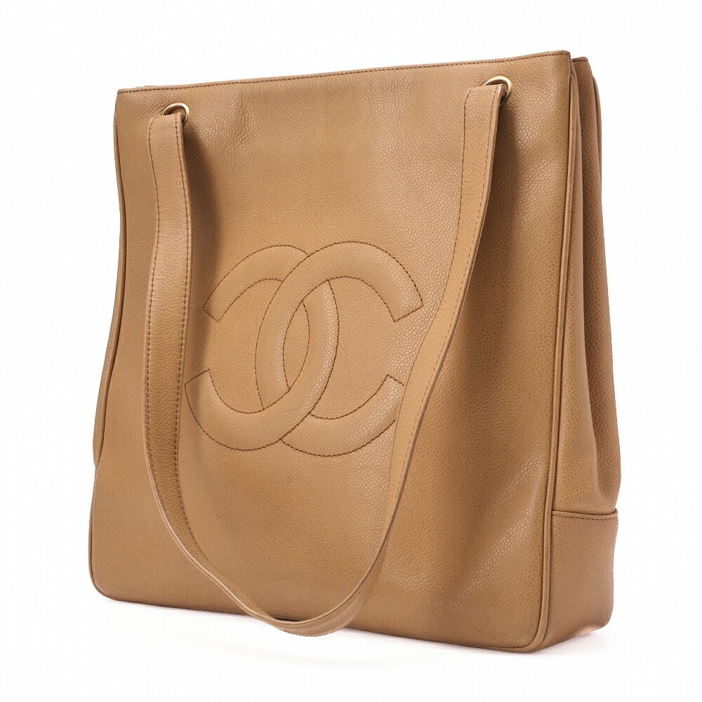 CHANEL Hive Tote Bag 349590 Black Caviar Leather Gold Hardware