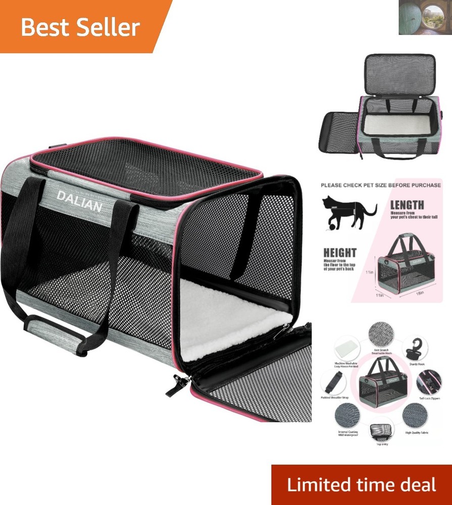 Airline Approved Soft Pet Carrier for Cats & Dogs Under 18 lbs