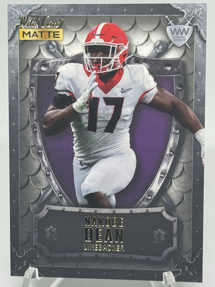 Nakobe Dean 2022 Wildcard Matte White Weekend Warrior #WW-40 Insert