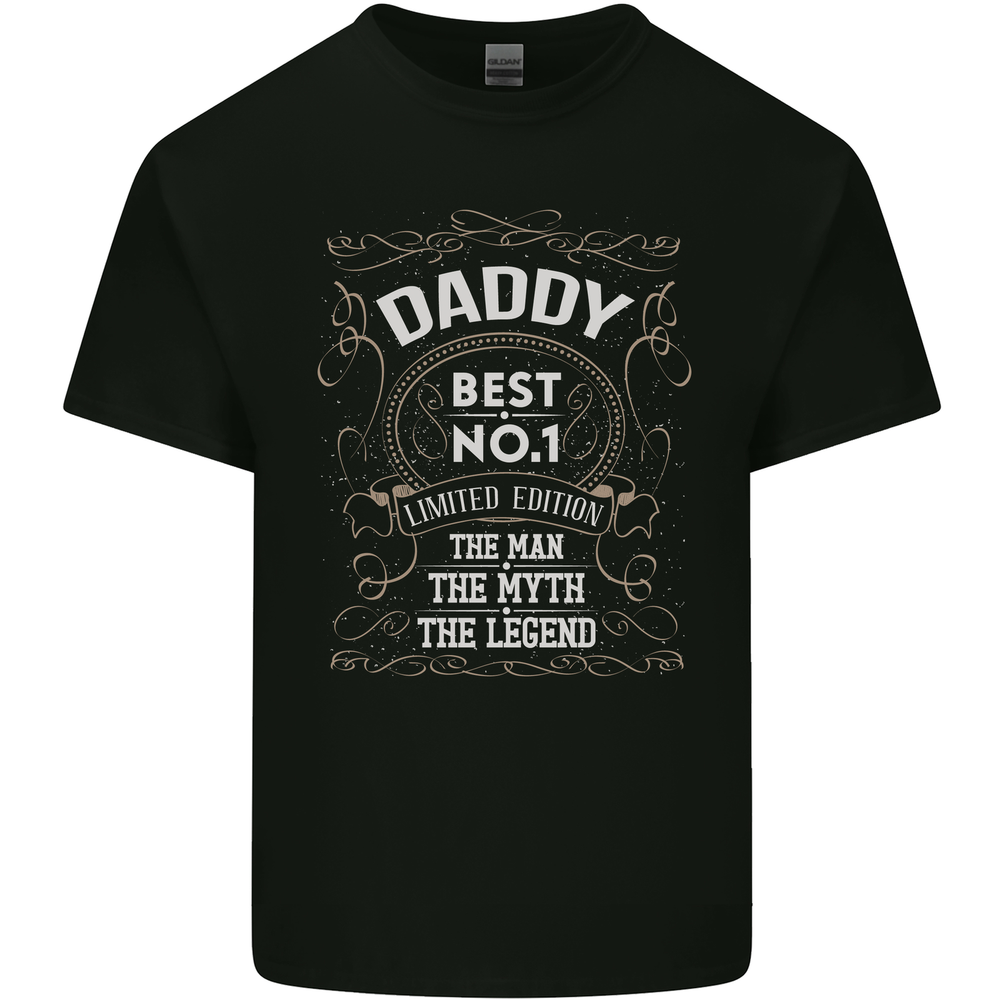Fathers Day No 1 Daddy Man Myth Legend Mens Light Cotton T-Shirt-image