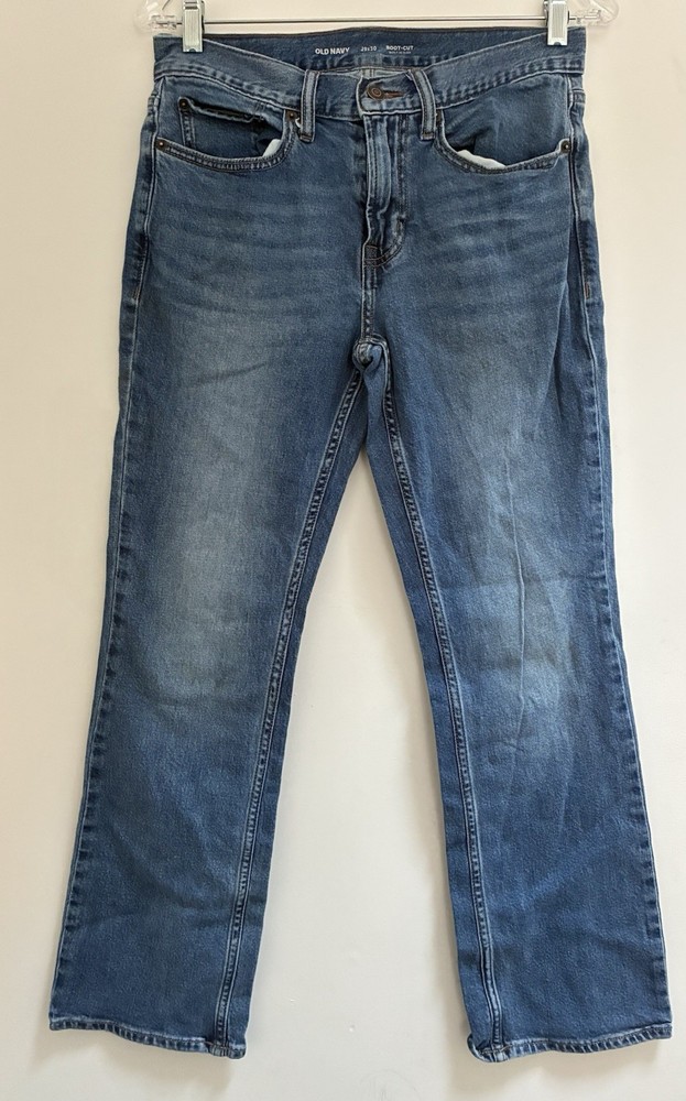 Old Navy Men's Built-In-Flex Basic Cotton Boot Cut Jeans Light Wash Blue 29x30