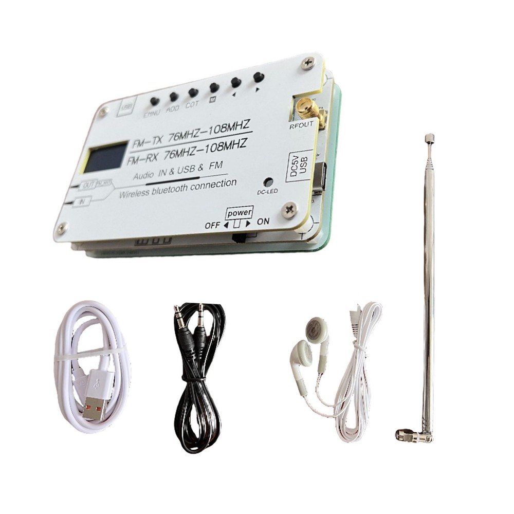 Bluetooth FM Transmitter 200m Range with Stereo Sound AUX USB MP3 Support