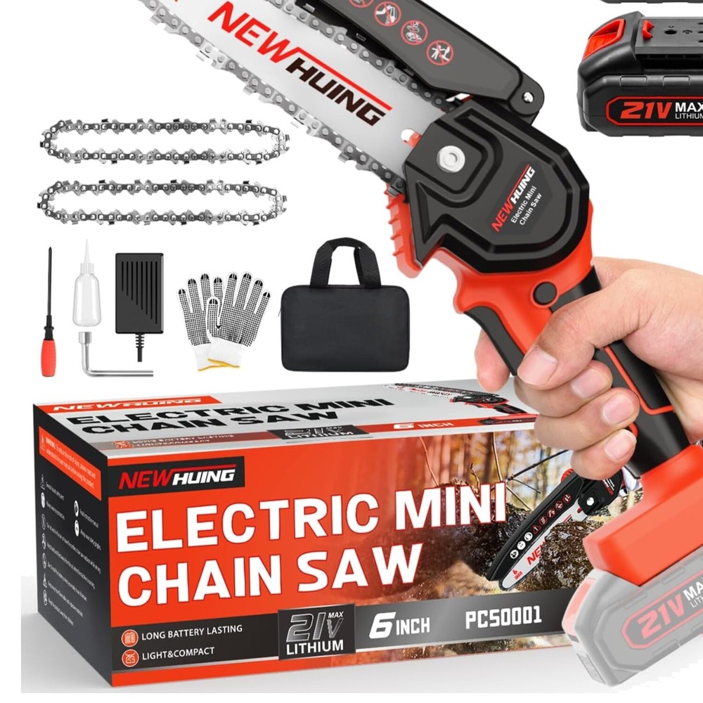 Lightweight Cordless Chainsaw for Efficient Tree Trimming and Yard Work