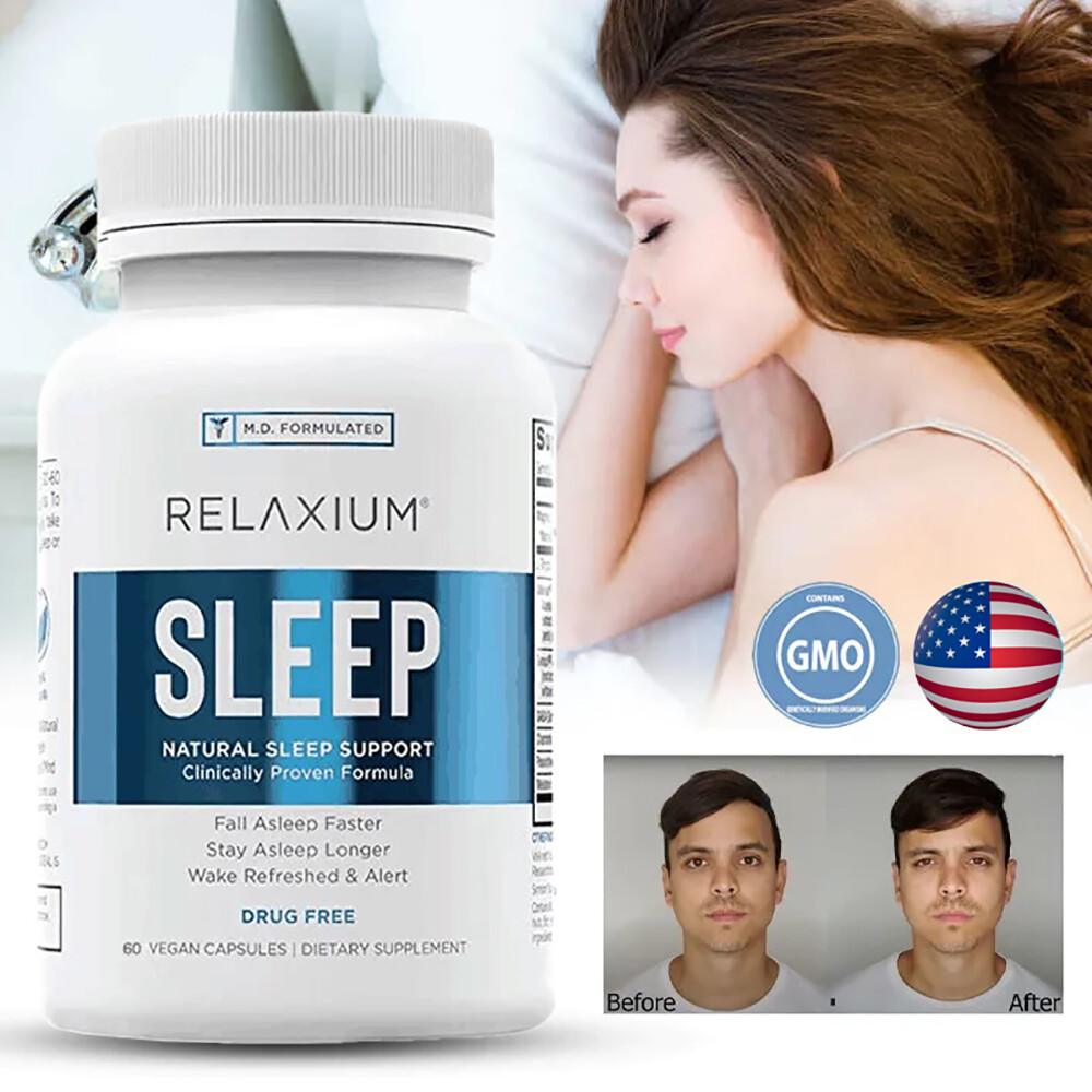 Relaxium Sleep Helps Relax Promote Natural Sleep Improve Concentration 60 Pills