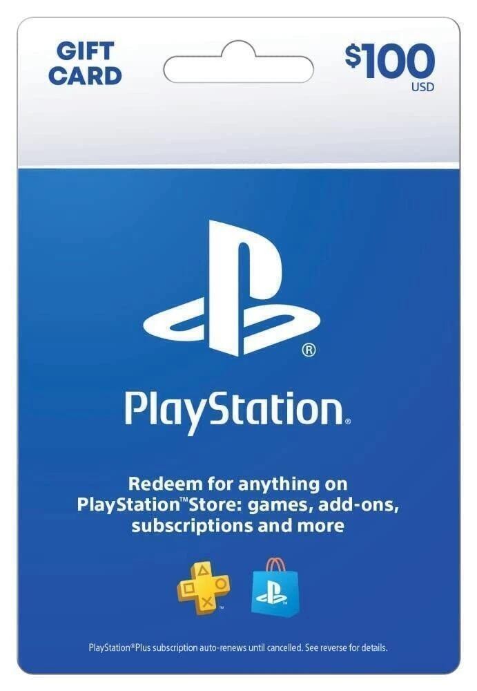 Sony Playstation Store $100 Gift Card - Ps5 Ps4 Ps3 Play.GIFTEY