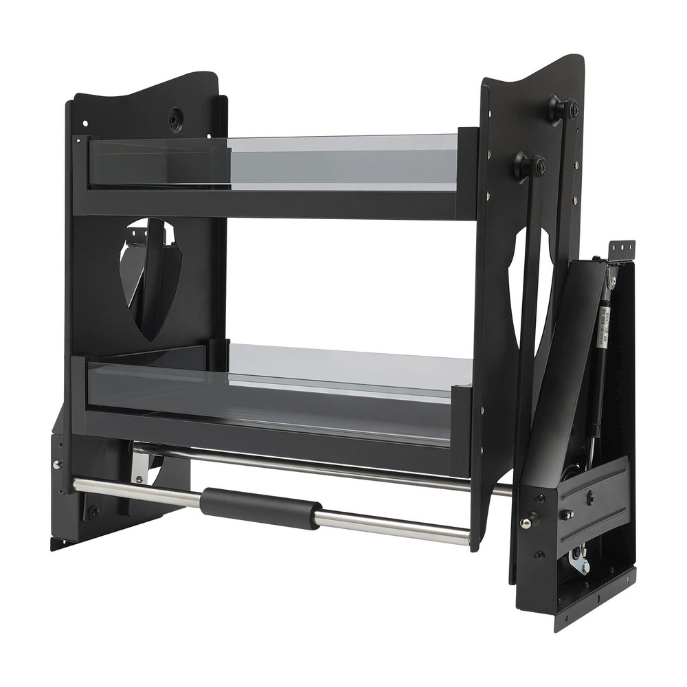 Upper Kitchen Pull-Down Cabinet Shelf Organizer 24-Inch Wall Storage