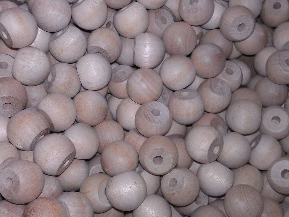 3/4 Birch Wood Drawer BALL Knob / Pull / Handle -Qty: 5, 10, 25, 50, 100  knobs