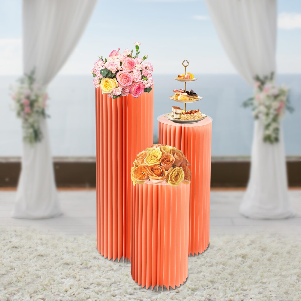 3PCS Foldable Paper Display Stands for Birthday Party Decor