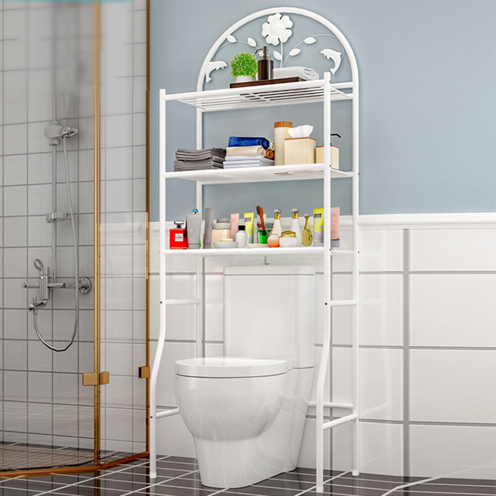 Over The Toilet Metal Storage Rack Bathroom Space Saver Organizer