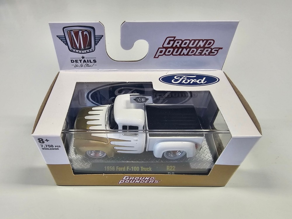 M2 Machines 1:64 Diecast 1956 Ford F100 Truck Ground Pounders R22
