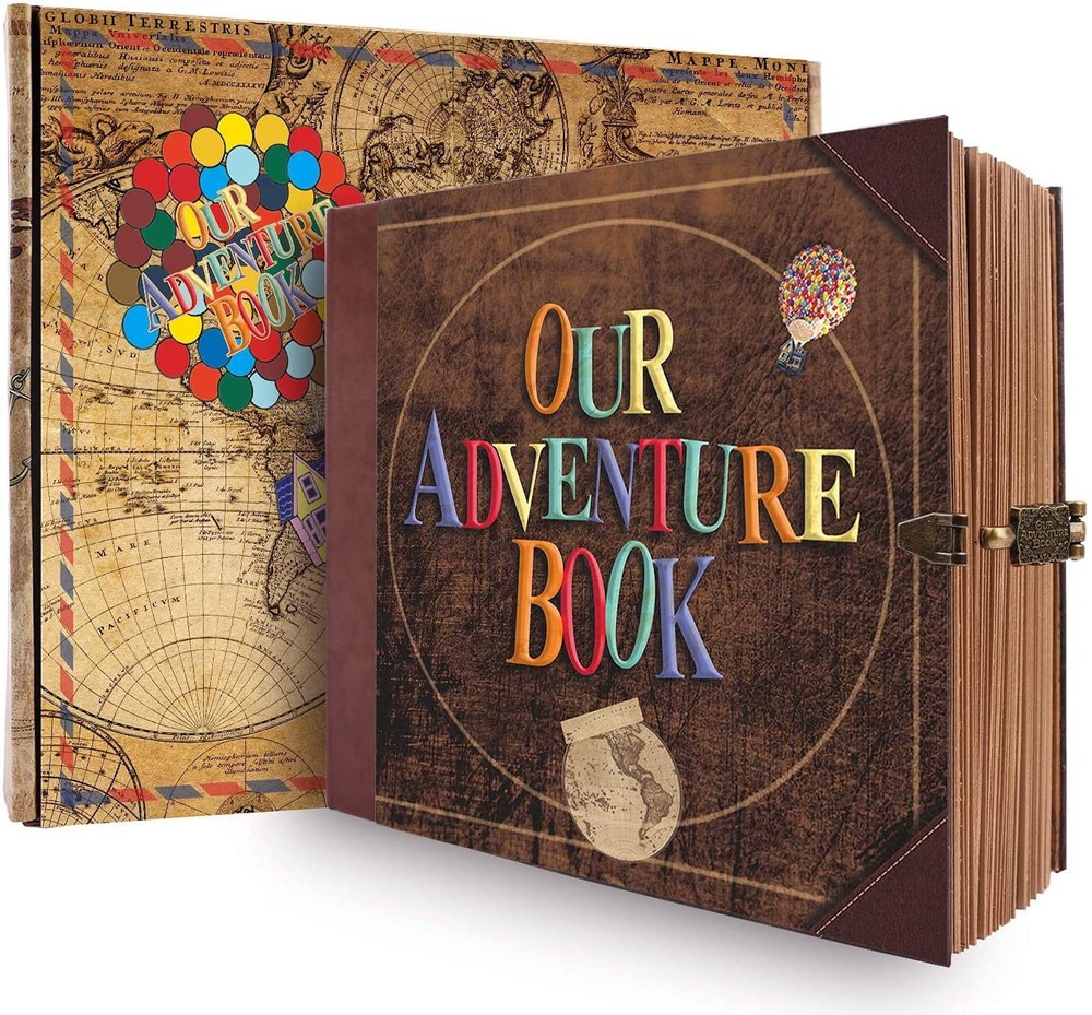 Scrapbook Photo Album,Our Adventure Book Scrapbook, 146 Pages Embossed Letter...