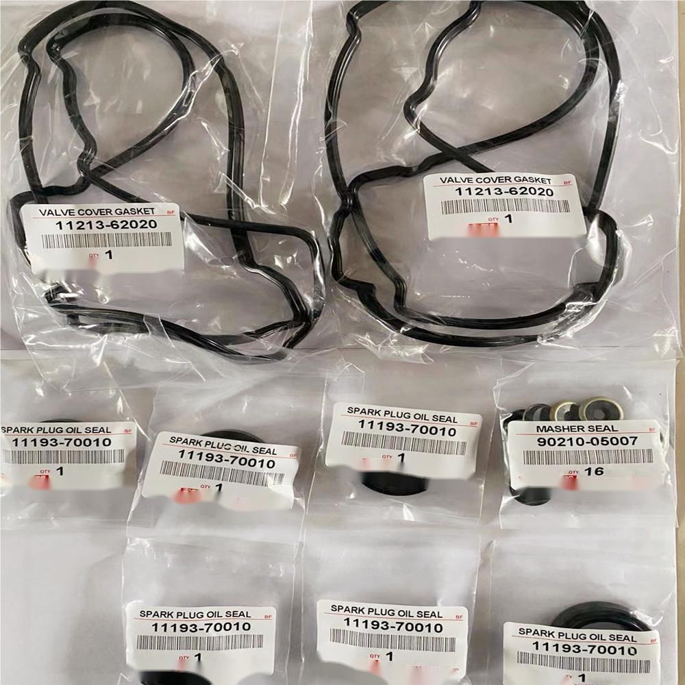 OEM FOR TOYOTA VALVE COVER WASHERS, GASKETS & SPARK PLUG TUBE SEALS 5VZFE NEW
