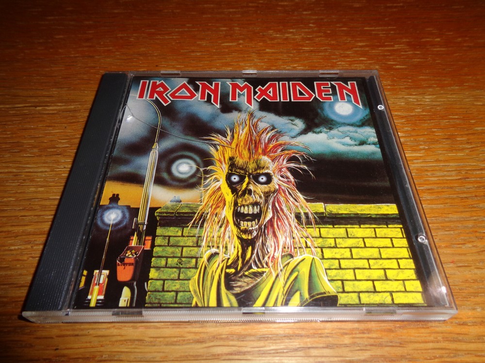 Iron Maiden CD Made In UK Self Titled s/t 1st Album 8 Tracks - 2 Red Stripes