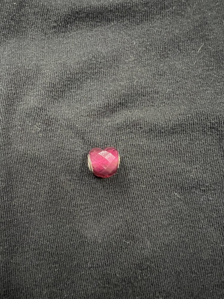 Pandora Sterling Silver Essence Collection Fuchsia Heart Love Charm