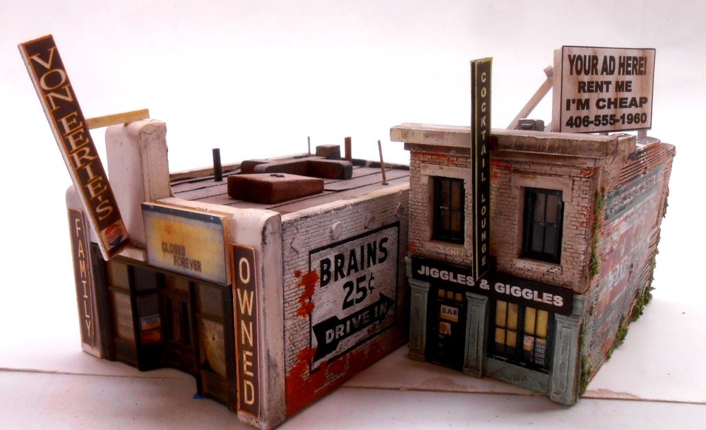 Downtown Deco O Scale Building 2 Kit Lot Cocktail  Lounge + .25 Brains. Save!