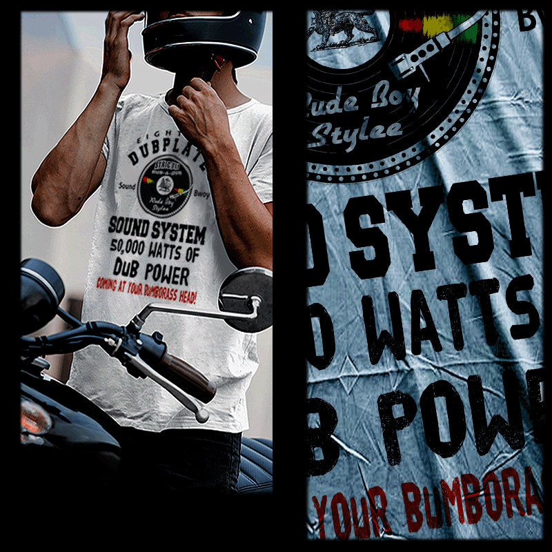 Roots reggae t-shirt jah rastafari haile selassie I Rastaman dubplate record tee