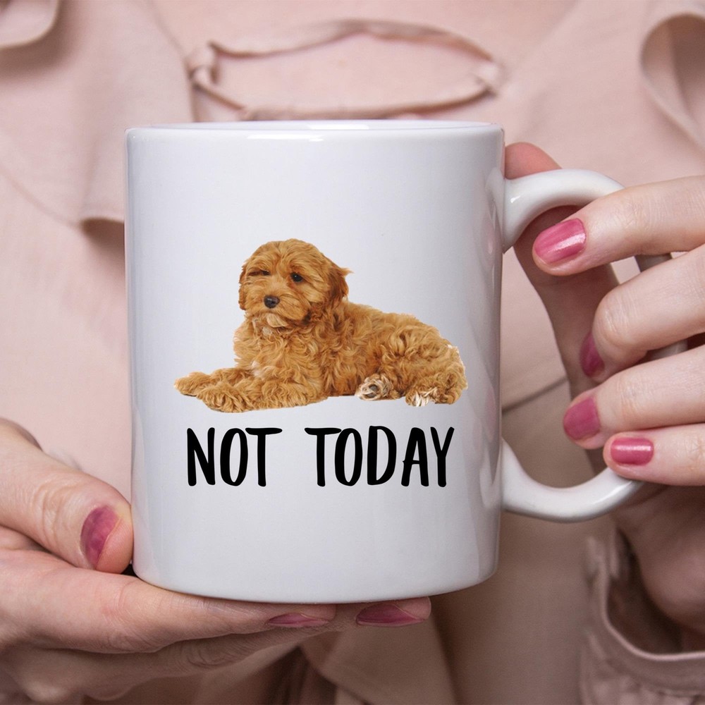 Funny Cockapoo Not Today Lazy Dog Mom Coffee Mug Gift for Women