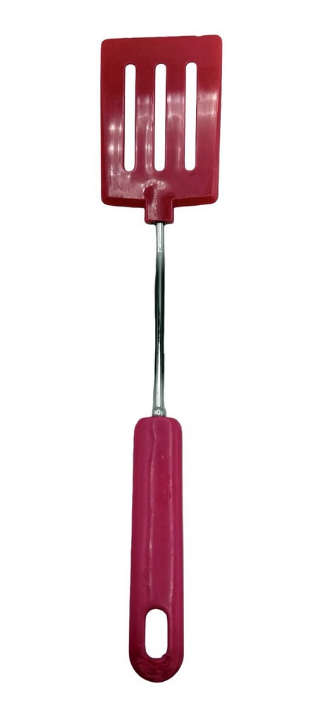 Vintage Pink Fuchsia Nylon Slotted Turner Spatula Retro Kitchen Utensil