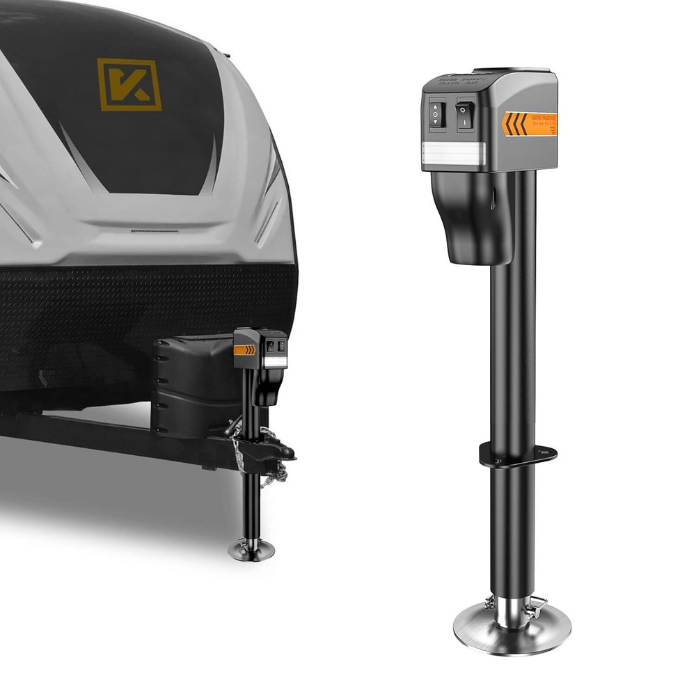 Electric Trailer Jack to 5000LBs Black Power Tongue Jack for Travel Trailer RV