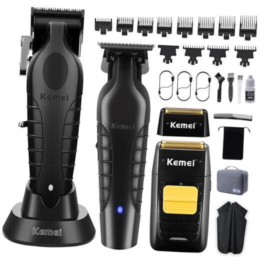 Professional Hair Clipper and Trimmers Set, Cordless Barber Clippers, Beard