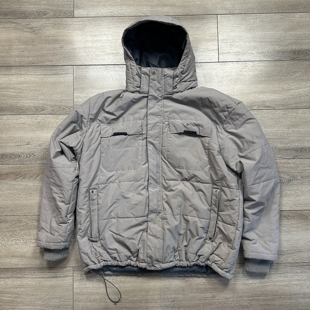 Columbia Men's XXL Insulated Waterproof Hooded Jacket in Gray
