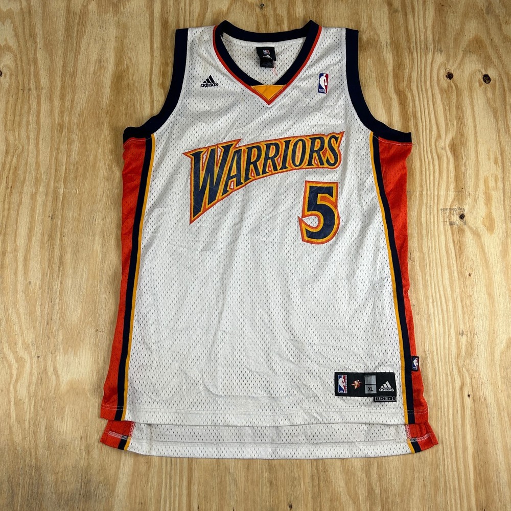 Golden State Warriors Baron Davis #5 Basketball Jersey Men Size XL White Vintage