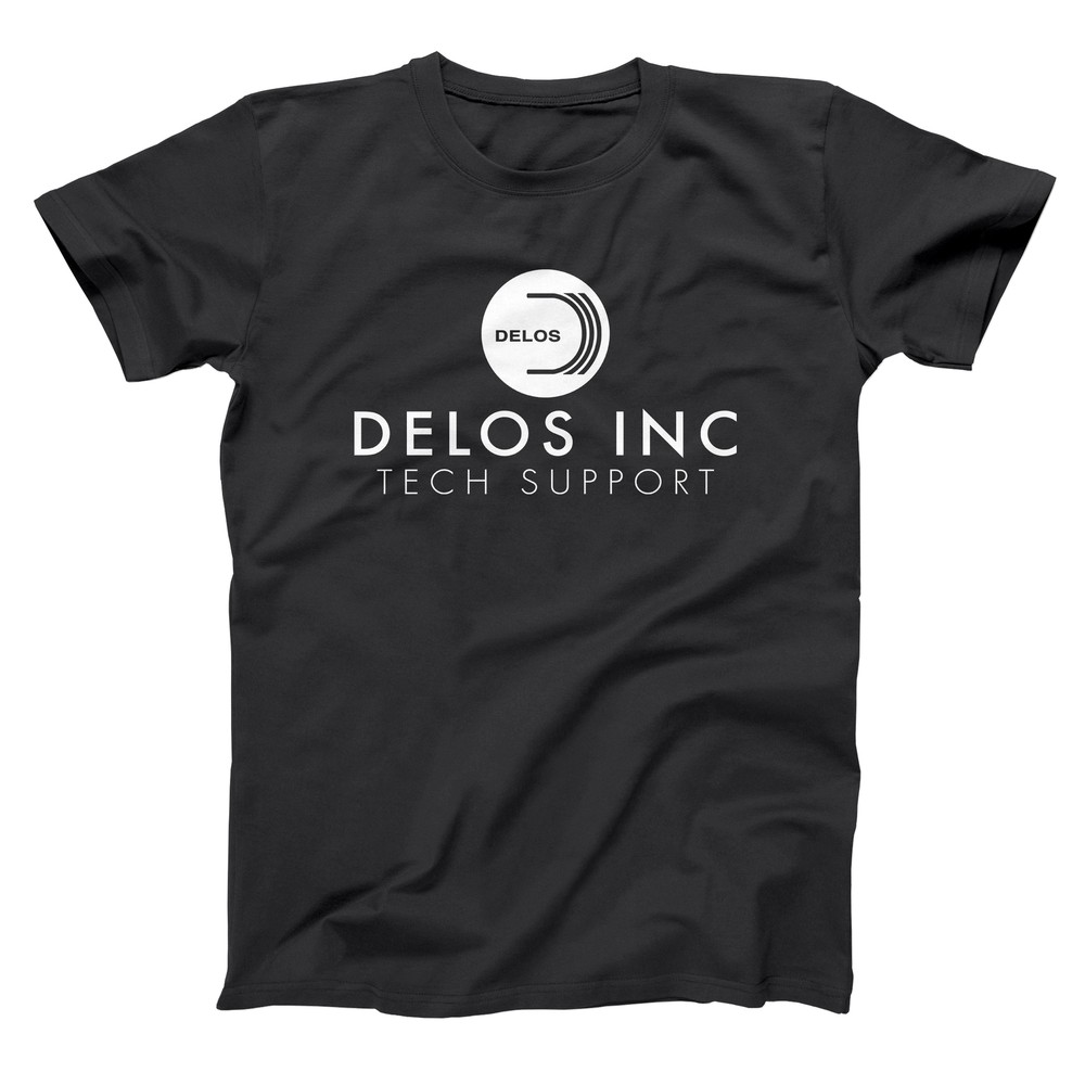 Delos Tech Support Team Tech Geek Comic Westworld Black Basic Men's T-Shirt