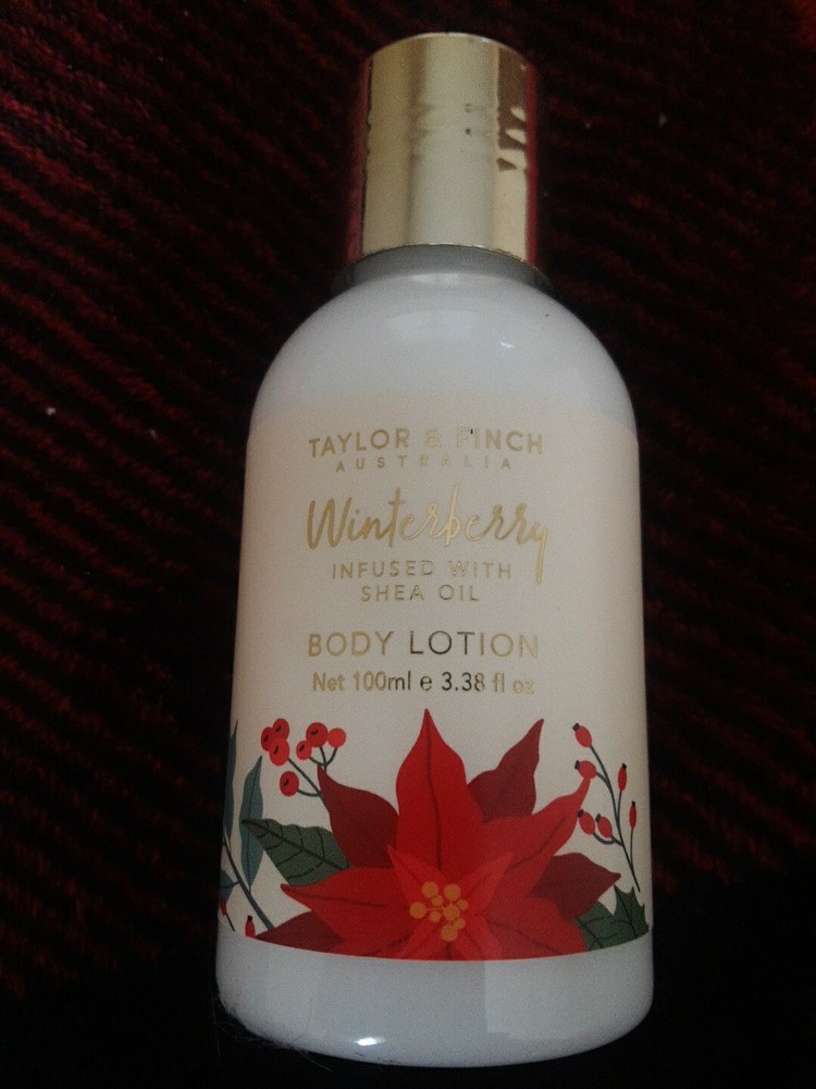 TAYLOR & FINCH AUSTRALIA BODY LOTION Winterberry Scented 3.38 fl. oz.