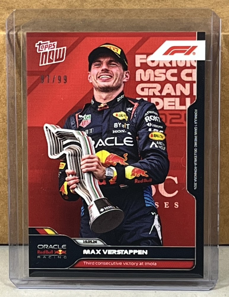 2024 TOPPS NOW Formula 1 F1 #14 MAX VERSTAPPEN 3rd IMOLA Red Parallel 97/99