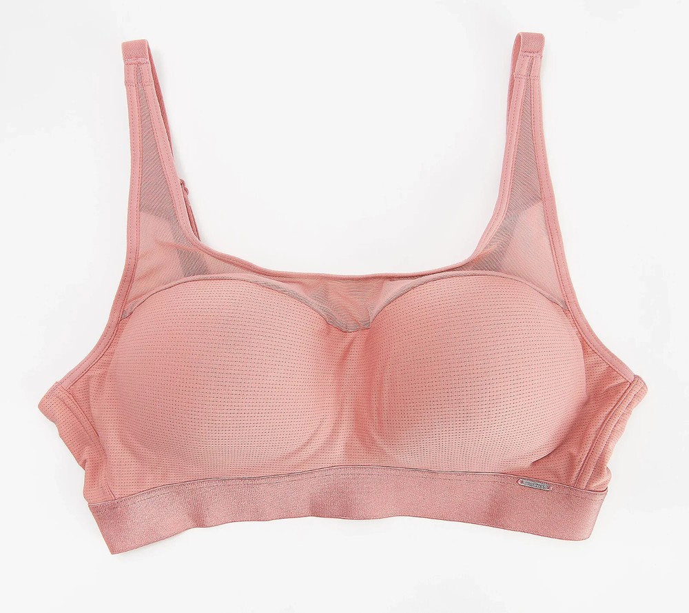 Breezies Air Effects Breathable Wirefree Support Bra Pink 48DD