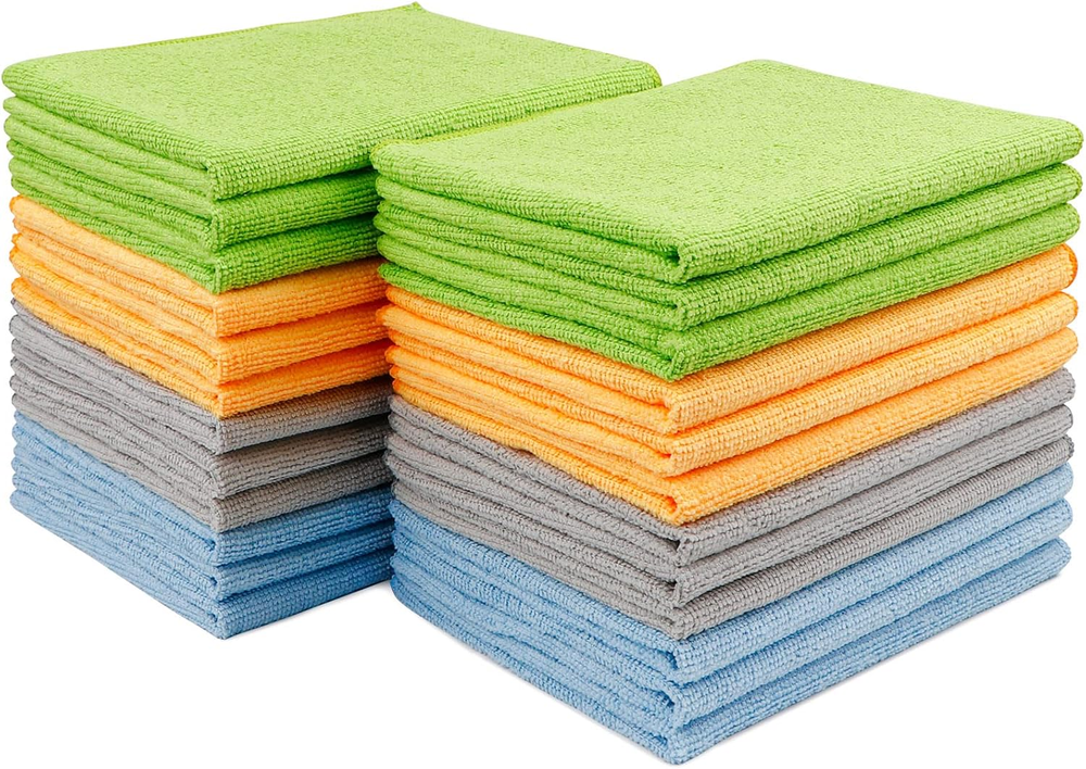 Microfiber Cleaning Cloth 24 Pack 12In x 16In Microfiber Towel for Cars Soft