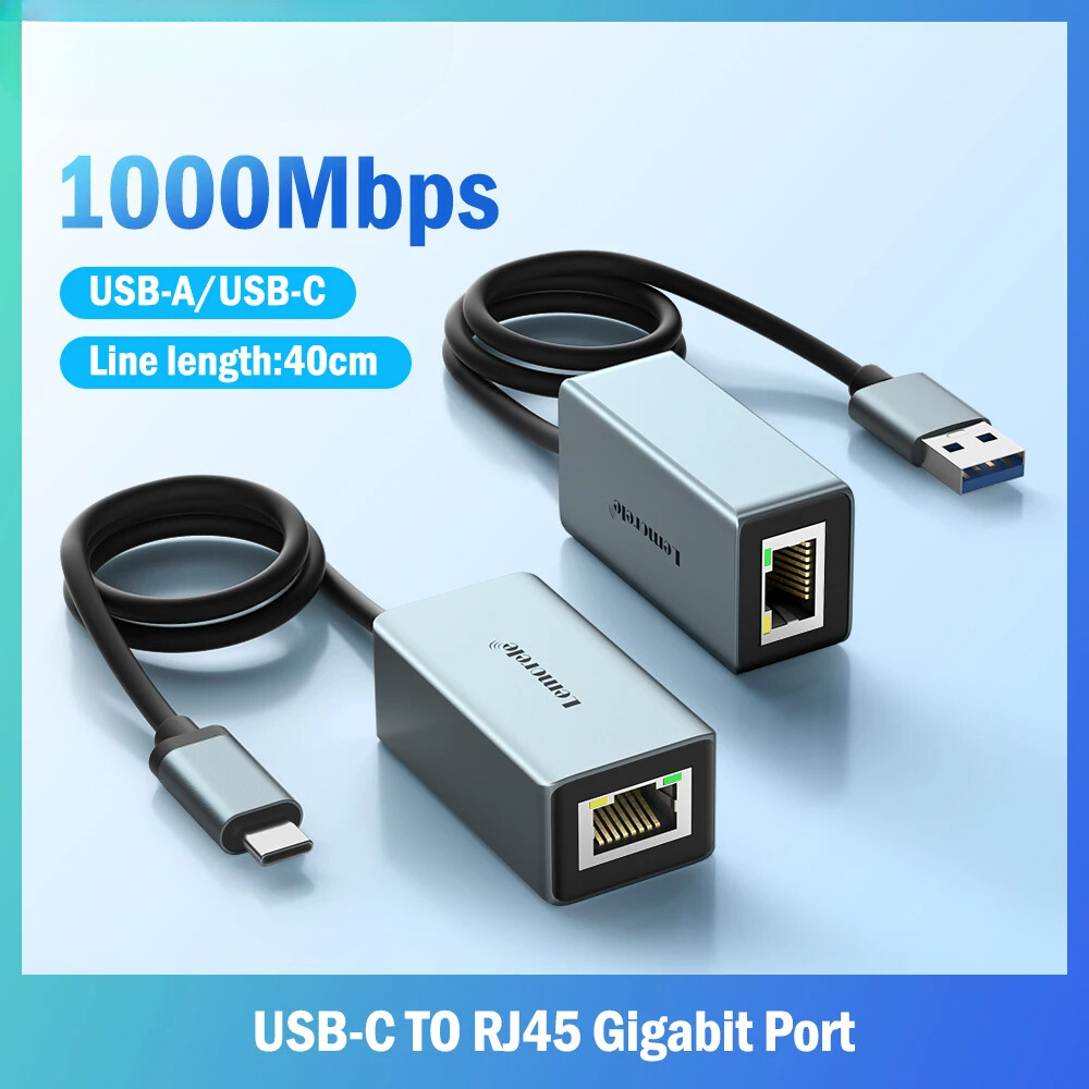 USB 3.0 to RJ45 Ethernet Adapter for MacBook USB C & Laptops