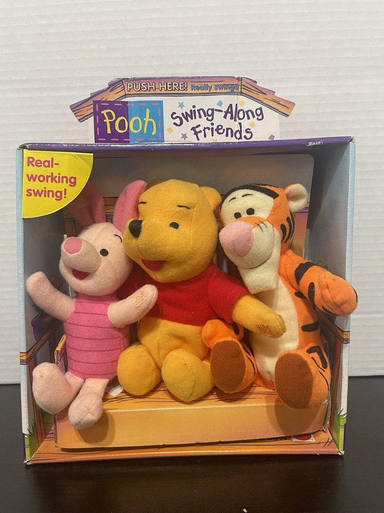 MATTEL Pooh Swing-Along Friends Winnie The Pooh Tigger Piglet COLLECTIBLE NEW