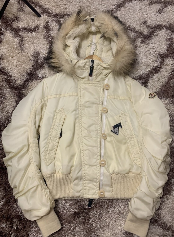 Exclusive Moncler Bomber Jacket with Fur Hood - Rare Cult Classic Style