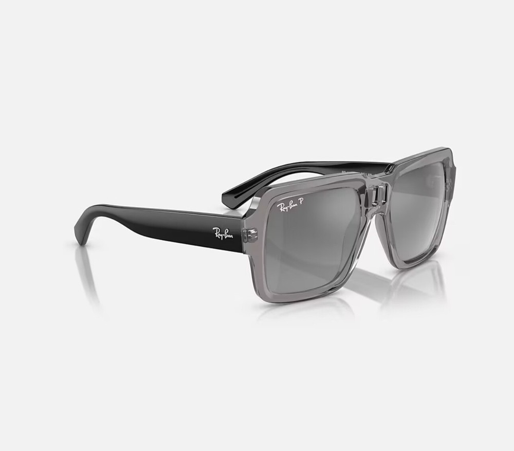 RAY BAN RB4408 672582 Grey Mirror Polarized Unisex 54 mm Sunglasses