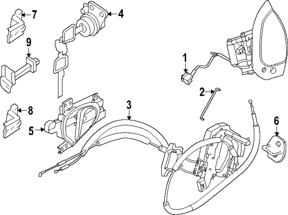 Genuine Nissan Handle Outside 80607-6GP0B