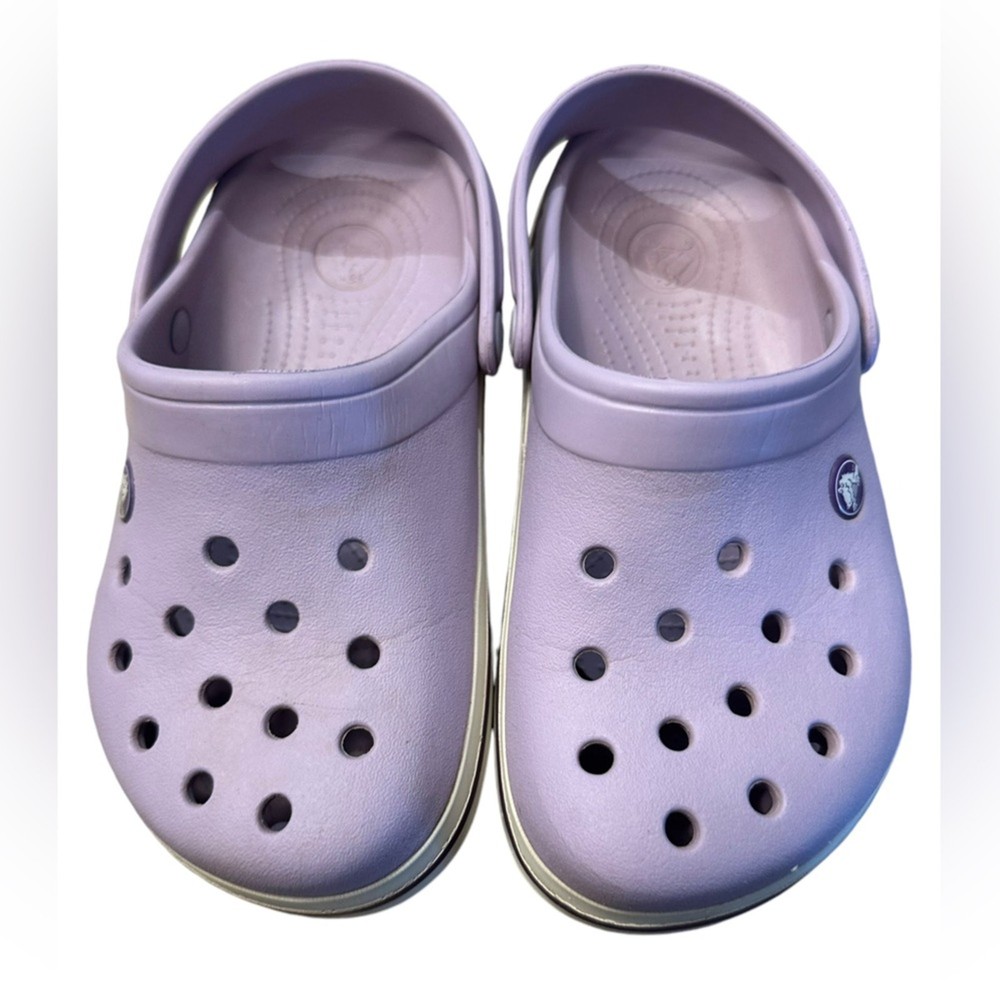 Crocs Child’s Size 3 Orchid Rubber Slip On Clogs