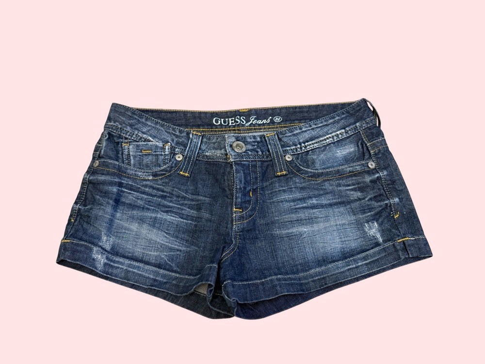 GUESS Women's Blue Denim Stretch Shorts Size 32