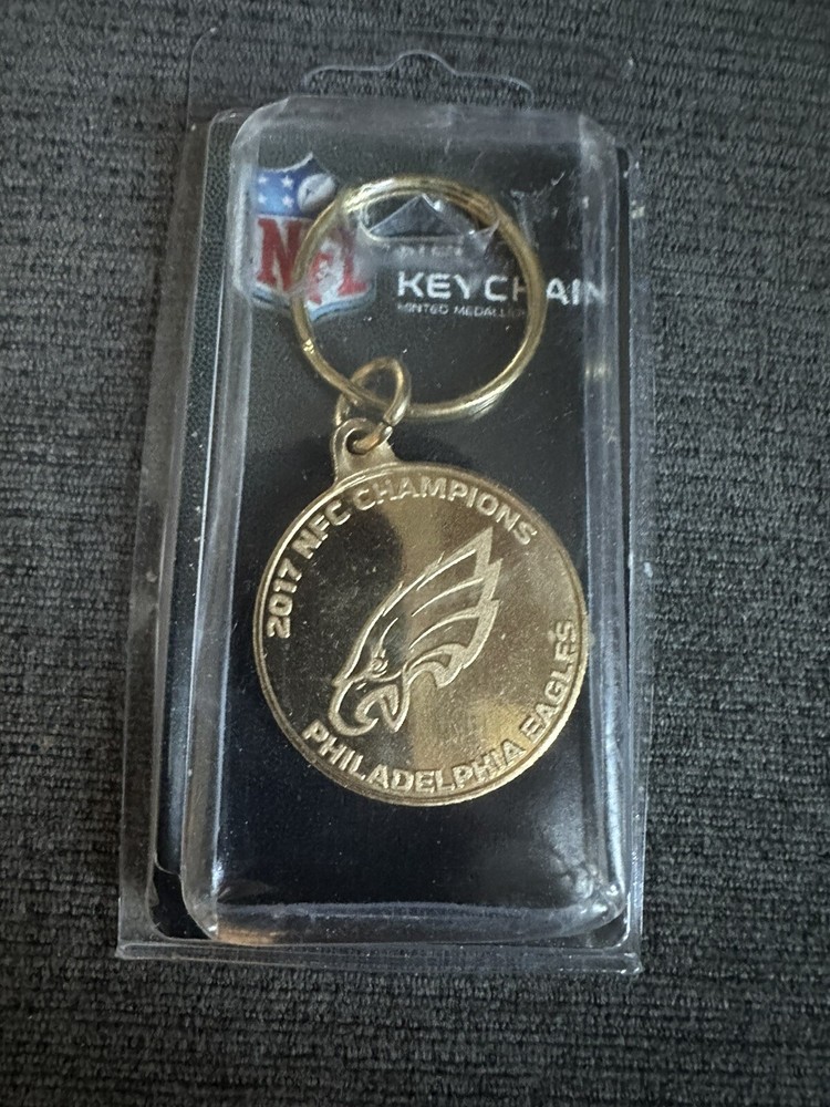 New Philadelphia Eagles 2017 NFC Champions Coin Keyring Made In USA