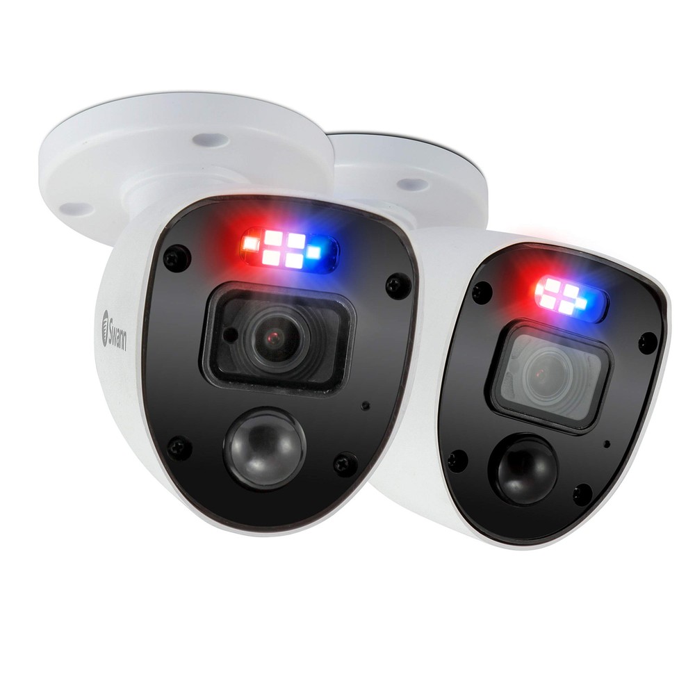 1080p Full HD Outdoor Security CCTV Camera with Flashing Lights and Analogue Bullet Design