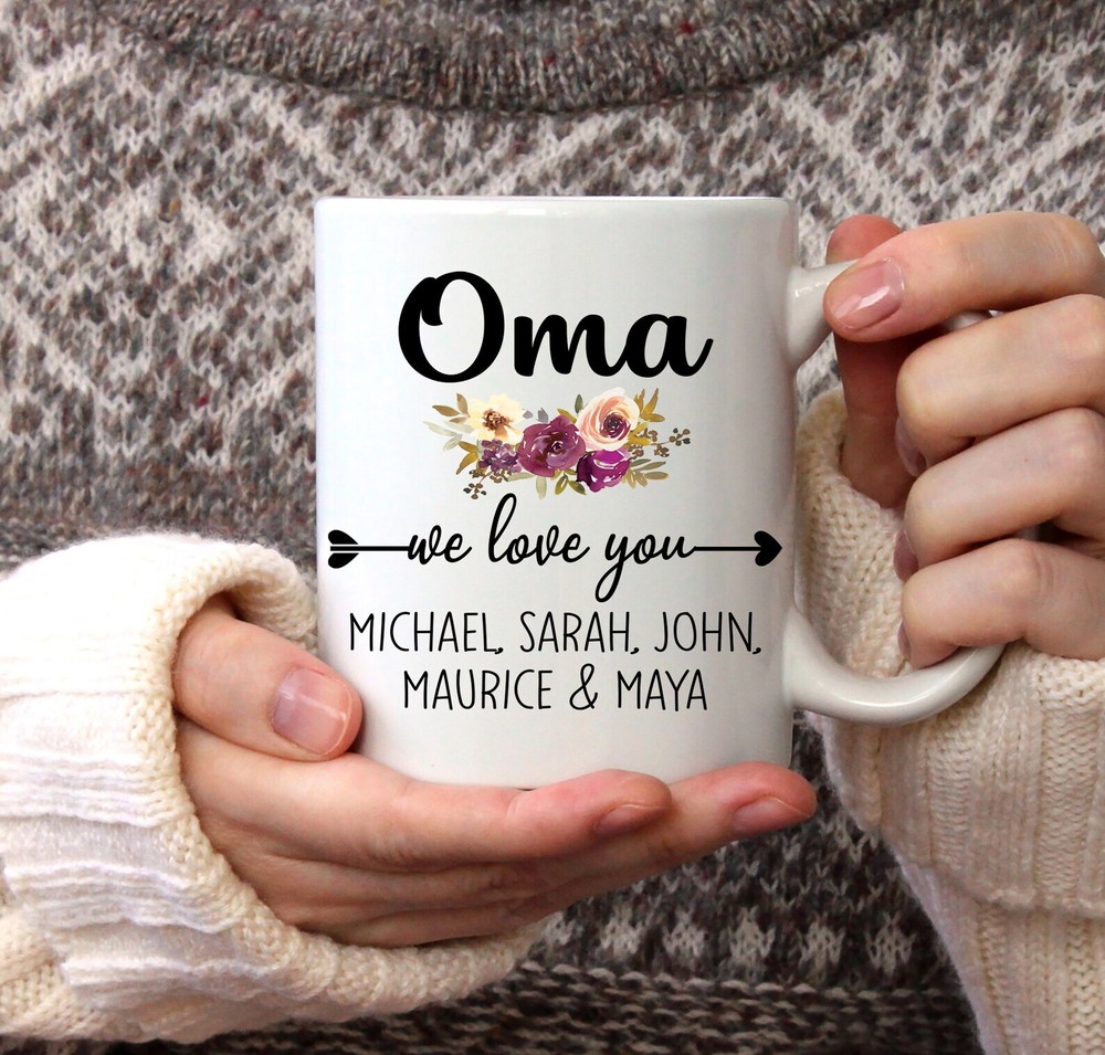 Custom Floral Coffee Mug for Mom – Personalized Mother's Day Gift from Daughter  