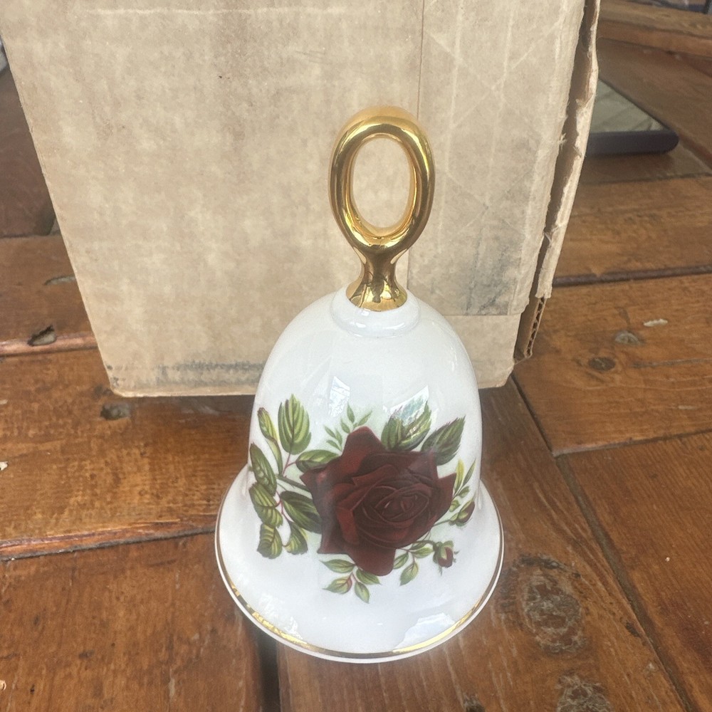 Danbury Mint American Rose Bell Collection Josephine Bruce Rose Fine English