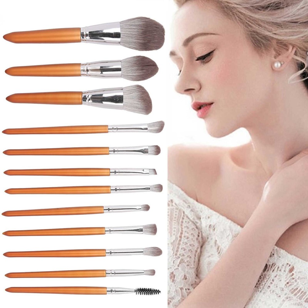 MAANGE 12-Piece Professional Makeup Brush Set for Foundation Powder Blush Concealer Eyeshadow