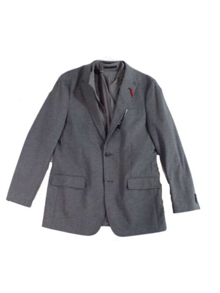 TOMMY HILFIGER Mens Gabe Heather Gray Single Breasted Blazer Sport Coat 36S