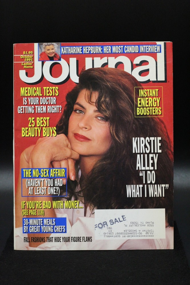 Ladies' Home Journal Oct 1991 Kristie Alley Cover Katharine Hepburn Beauty FN+