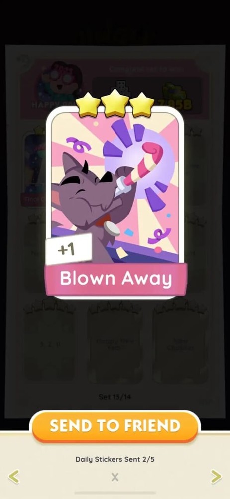 Blown Away- Jingle Joy- Monopoly Go -sticker 4 Star -Fast Sent -Affordable