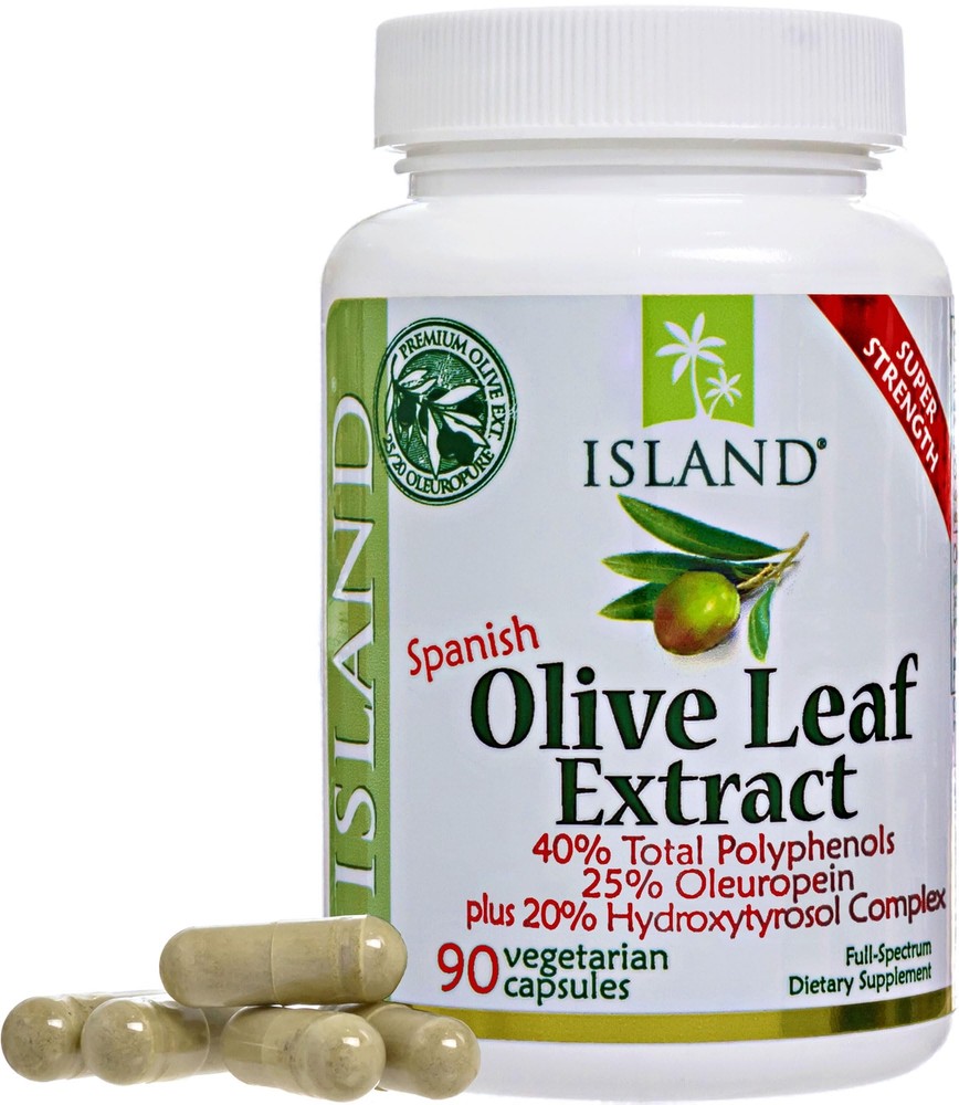 , Olive Leaf Extract Capsules – 25% Oleuropein (40% Total Polyphenols), Plus ...