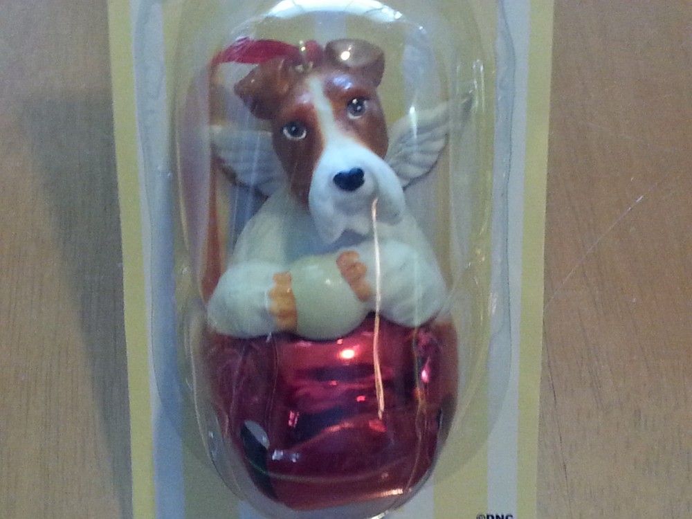 1 Dozen FOX TERRIER Dog Figurine Red Brass Bells By DNC Collectibles  12 Pc Lot