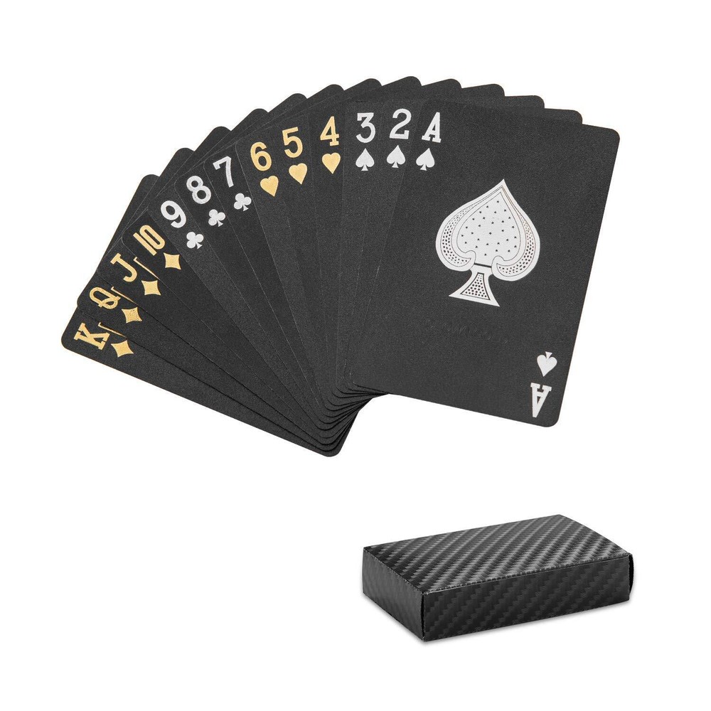Playing Cards Professional Poker Cards, Black Diamond Waterproof Plastic Stan...