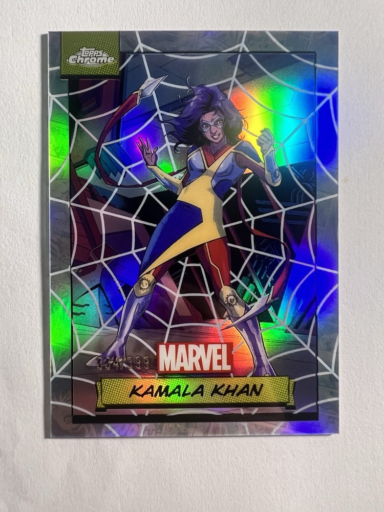 2024 Marvel Topps Chrome Spider Web Refractor Kamala Khan 334/399